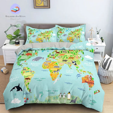 Housse de Couette Géographie Enfant